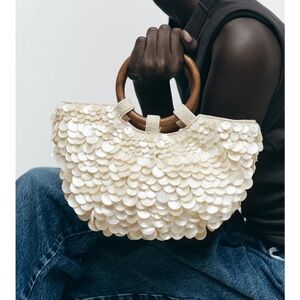 Mother of Pearl Sea Shells Clutch Purse - ZARA
